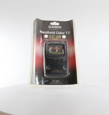 Casio TV-980 NTSC 2.3-In Hand-Held Pocket Color TV for Collectors - Image 1 of 2