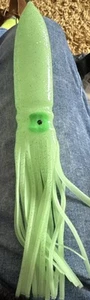 NORWAY GREEN GLOW IN THE DARK 16.5 OZ SQUID MUPPET JIG 12/0 12inches HEAVY - Picture 1 of 1
