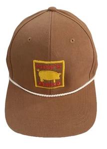 Saw's BBQ Birmingham Alabama braun Druckknopflasche Seil Hut Schwein - Bild 1 von 8