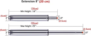 Antlu Total Length 35-55 cm,Adjustable Gas Lift Cylinder for Office Chair Stool