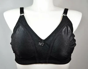 Full Coverage Women's Plus Size Bra Push UP Wirefree Non-Padded Black 42D - Picture 1 of 9