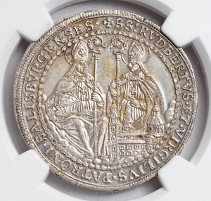 1694, Salzburg, Johann Ernst von Thun. Beautiful Silver ½ Thaler Coin. NGC UNC+ - Picture 1 of 3