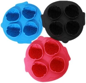 Silicone 3D Sacow Brain Shape ICE Cube Tray Mold Whiskey Cocktails - Picture 1 of 7