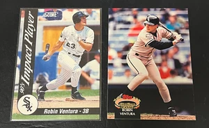 ROBIN VENTURA 2 KARTEN LOT 92 SCORE IMPACT INSERT & 1992 STADIUM CHICAGO WHITE SOX - Bild 1 von 1