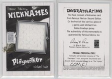 2010 Famous Fabrics Second Edition Silver 2016 Holiday Bonus /4 Michael Irvin