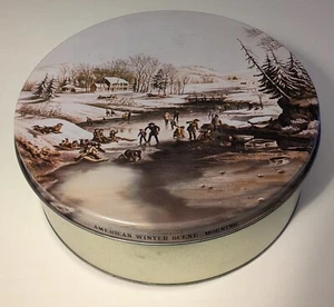 Christmas Currier & Ives Tin Amer Winter Morning Harry T Peters Museum City NY - Picture 1 of 5