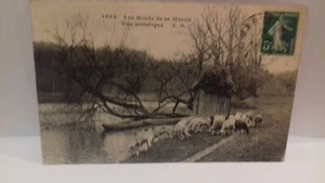 Les bords de la Marne. Vue artistique.(moutons,barques,cabane...)1913.(S15-21) - Picture 1 of 2