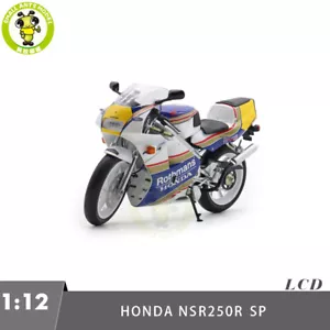1/12 Honda NSR250R SP White LCD Models Diecast Motorcycle Model Car - Picture 1 of 27