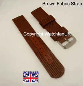 Cinturino orologio militare tessuto marrone ansa 20MM adatto spedizione Timex Seiko - Foto 1 di 2