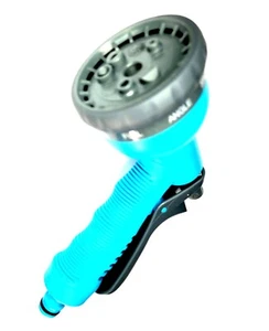 Garden Hose Spray Gun 8 Pattern Gardening Pipe Click Connect Sprayer Nozzle - Picture 1 of 5