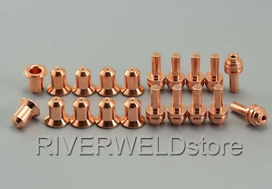 176655 Plasma Electrodes 176656 25A Plasma Tips Fit Miller ICE-25C Torch 20pk - Picture 1 of 7