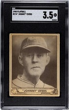 JOHNNY EVERS 1940 Play Ball Gum #174 SGC 3.5 VG+ CHICAGO CUBS HOF Prewar Vintage