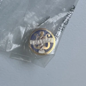 Vintage S.P.E.B.S.Q.S.A Barbershop Harmony Society Gold Tone Enamel Pin SPEBSQSA - Picture 1 of 2