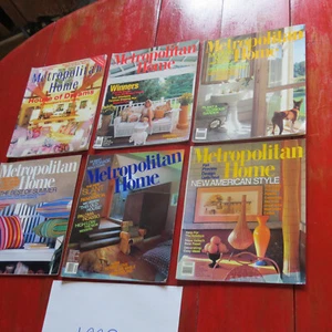 Vintage Lot of 6 Metropolitan Home Magazines FULL YEAR 1993, All Issues - NICE! - Picture 1 of 4