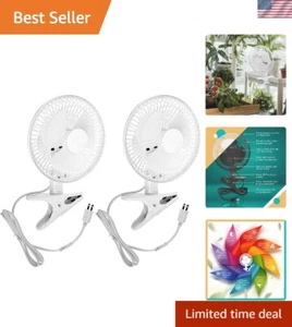 6 Inch Clip-On Fan 2 Speed Adjustable Tilt Quiet Operation Steel Grill - Picture 1 of 11