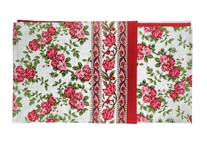 Indian Hand Block Print Tablecloth Kitchen Linen 100%Cotton Floral Hippie Decor - Picture 1 of 6