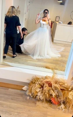 Justin Alexander altered wedding dress size 6-8 color Sand/Nude Style; 88118 - Image 1 of 4