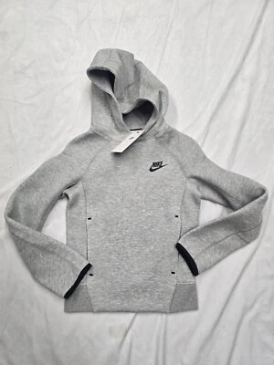 Nike Sportswear Tech Fleece Hoodie Kids XS Gray Pullover Sweatshirt FD3291-063 N - Image 1 of 4