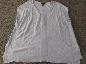 Jones New York top XL Extra Large Blue stretch sleeveless womens pullover tank - Picture 1 of 13