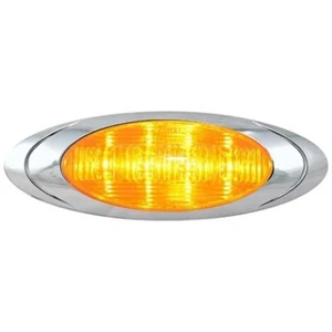 Luz marcadora LED P1 con bisel - LED ámbar / lente ámbar - Imagen 1 de 2