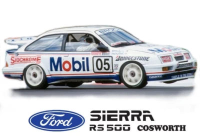 1:10 RC Clear Body Shell - Ford Sierra RS500 Cosworth inc 05 Aussie Mobil Livery - Image 1 of 4
