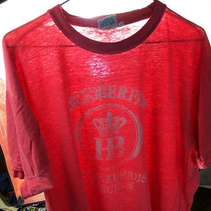 Rare Vintage 80's Trashed Paper Thin Distressed Octoberfest Beer Travel T Shirt - Picture 1 of 10