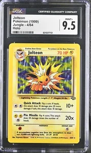 CGC 9.5 MINT+ Jolteon 1999 Jungle 4/64 Holo Pokemon Card psa - Picture 1 of 2