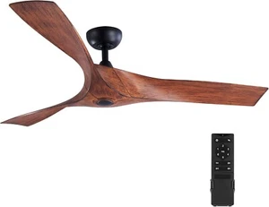 VONLUCE Ceiling Fan No Light, 52" Mid Century Ceiling Fans and Remote Control - Picture 1 of 9