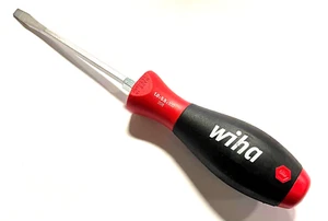 Wiha 5.5mm x 100mm Heavy Duty Slotted Screwdriver SoftFinish 00733 - Picture 1 of 1
