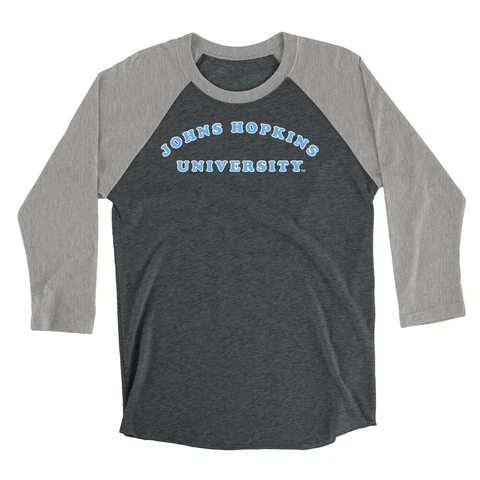 Official NCAA Johns Hopkins University Men's / Women's Boyfriend Triblend Raglan Cover