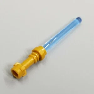 Lego Star Wars - x1 Sable de Luz Trans Azul Medio con Empuñadura Oro Perla - Nuevo - Imagen 1 de 1