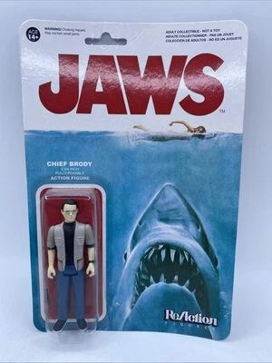 Figura de acción Funko JAWS ReAction Chief Martin Brody nueva en paquete desgaste menor en el estante Foto 1 de 4