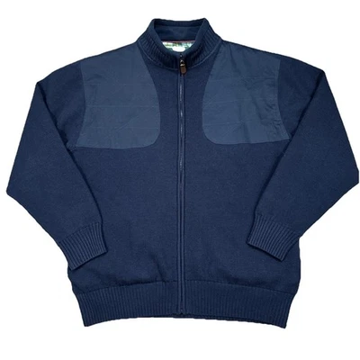 Orvis Wool Jacket Full Zip Shooting Hunting Bomber Navy Blue Men's Size Large - Image 1 of 4