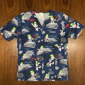 Disney Tooniforms Pinnochio Jiminy Cricket Cherokee Scrub Top (XS) Unisex 6876C - Picture 1 of 3