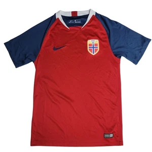 Nike Norway 2018 Red & Blue Dri-Fit Soccer Jersey Size Small Authentic - Picture 1 of 6