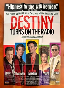 Póster de la película Destiny enciende la radio Tarantino 38,5 x 26,5 promoción plegado RARO - Imagen 1 de 12