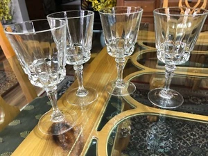 Set of 4 Cristal D'Arques-Durand Chantelle Wine Glasses 6 3/8" Tall 2 7/8" Wide - Picture 1 of 6