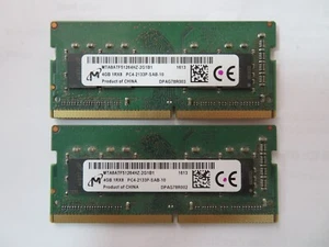Micron 8GB (2x4GB) PC4-2133P SODIMM DDR4 RAM Memory Kit - MTA8ATF51264HZ-2G1B1 - Picture 1 of 1