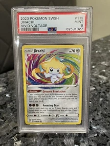 2020 Pokémon SWSH Vivid Voltage Jirachi Amazing Rare 119/185 PSA 9 Mint - Picture 1 of 2
