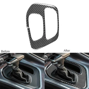 Carbon Fiber Center Console Gear Shift Panel Cover For Dodge Challenger 15-2020 - Picture 1 of 11