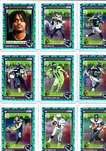 2024 Score A Treat Seattle Seahawks Team Set 10 Base Cards Green Bats Border - Picture 1 of 4