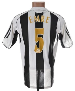 Newcastle United 2005/2007 Home Football Shirt Trikot Adidas S #5 EMRE - Bild 1 von 11