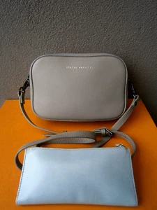 2 STATUS ANXIETY CROSSBODY LEATHER SMALL BAG & STATUS ANXIETY LEATHER WALLET. - Picture 1 of 14