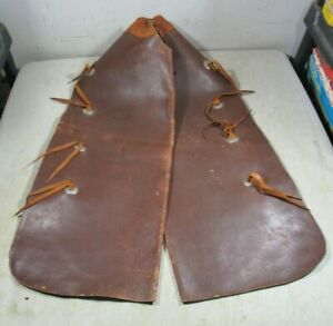 Vintage 1954 Miller & Kaufman Leather Cowboy Rodeo Western Horse Riding Chaps 