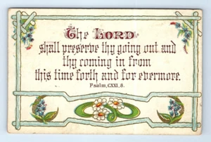 Psalm 121,8 Der Herr bewahrt deine Schrift religiös Postkarte 1916 - Bild 1 von 2