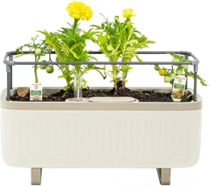 New- Herb Planter Indoor Box with Trellis Self-Watering Raised Garden - Picture 1 of 5