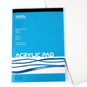 Seawhite of Brighton Acrylic Painting Paper Pad 15 Sheets 360gsm A4 - Picture 1 of 2
