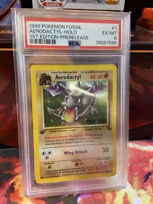 1999 Pokemon Aerodactyl HOLO 1st Edition PRERELEASE #1 PSA 6 (EX-MT) - Image 1 of 2
