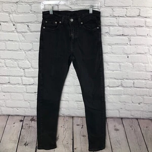 Levis 510 Jeans Men 29x32 (Fits 27x28) Faded Black Low Rise Skinny Fit Denim - Picture 1 of 18