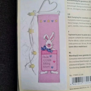 Original Stickpackung Wandbehang Baby Hase von RICO DESIGN - Bild 1 von 3